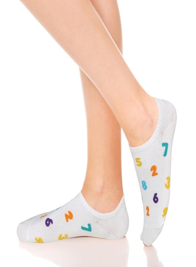 Benefeet Sox جوارب بينيفيت سوكس قصيرة للنساء والفتيات، جوارب لطيفة قصيرة للأحذية المسطحة، جوارب قطنية مخفية غير مرئية للأحذية القارب، عبوة من 5 قطع - Image 3